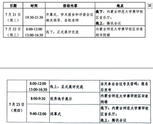 会议日程